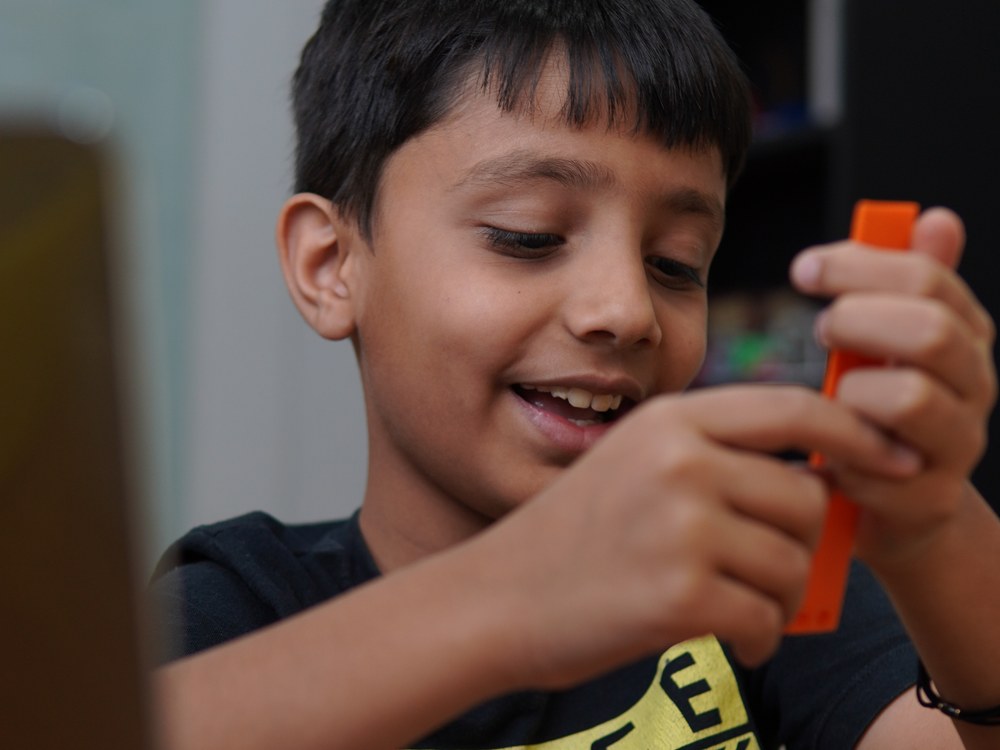 A Cubo Academy child at the Founder stage